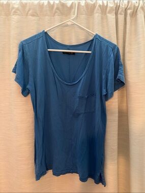 Women’s Blue Scoop Neck Pocket Tee by Rag & Bone